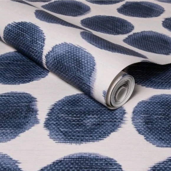Opalhouse Textile Dot Peel & Stick Wallpaper Blue - Picture 1 of 8